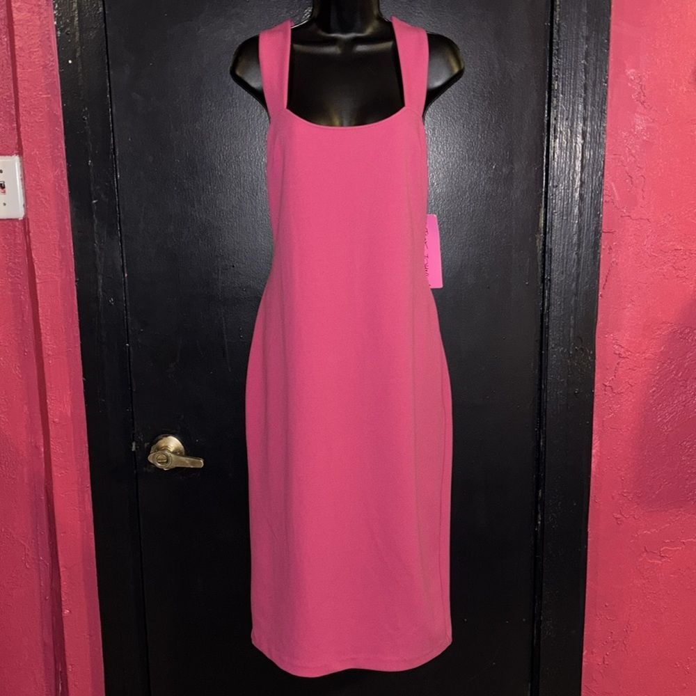 NWT Betsey Johnson hot pink sheath dress. Sz 14. Barbiecore Elle Woods